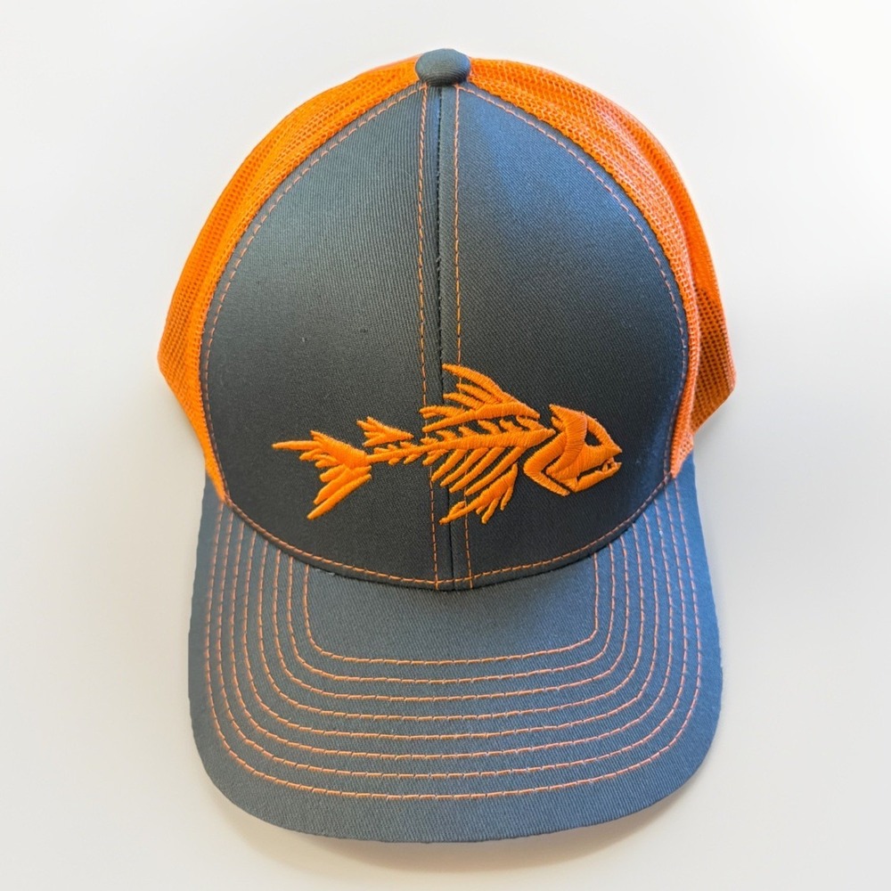 Outdoor Cap Neon Orange And Gray Bonefish Snapback NWT